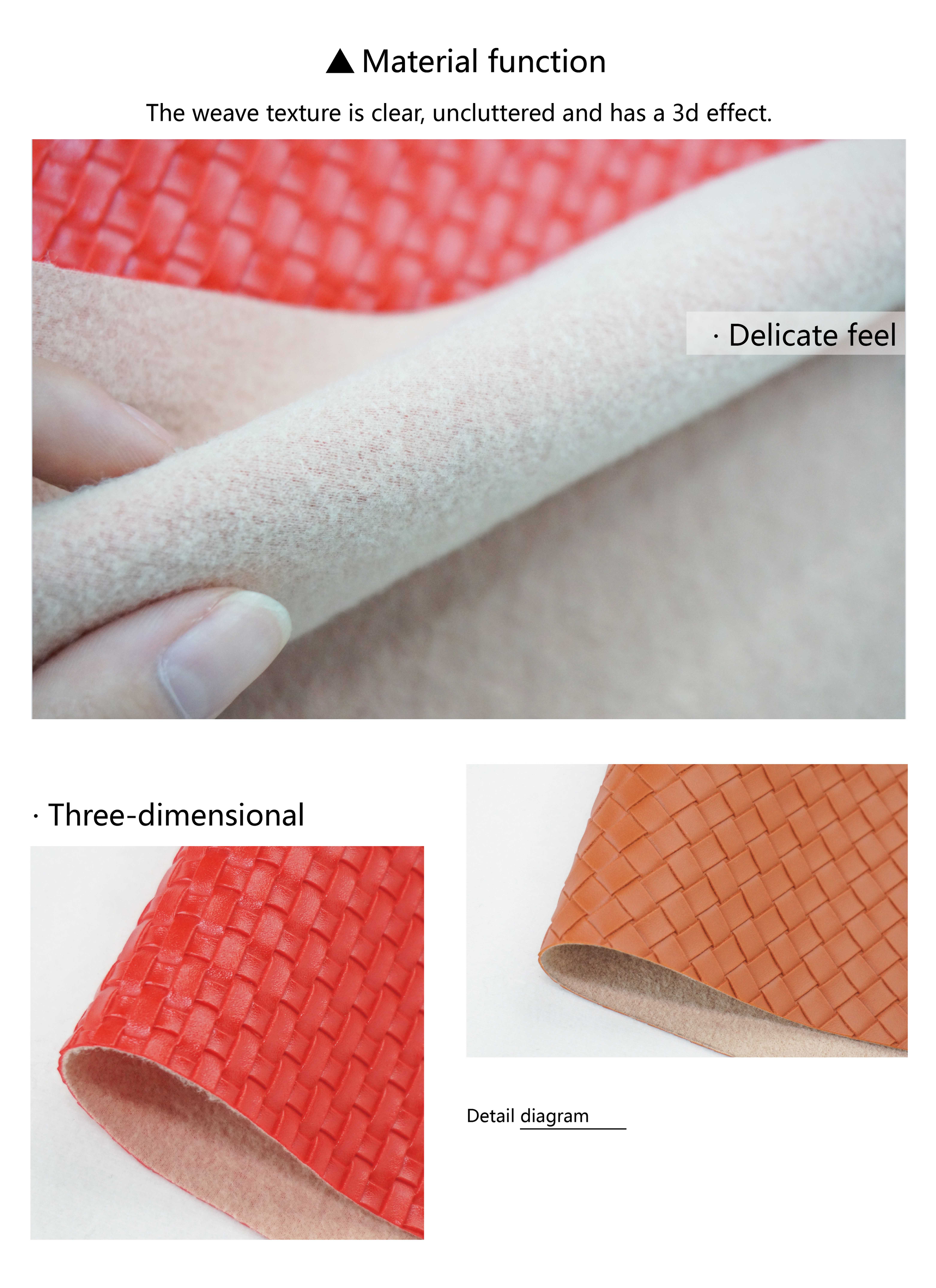 Robust PU Woven Pattern Leather Fabric - Perfect Choice for Bags & Handbags manufacture