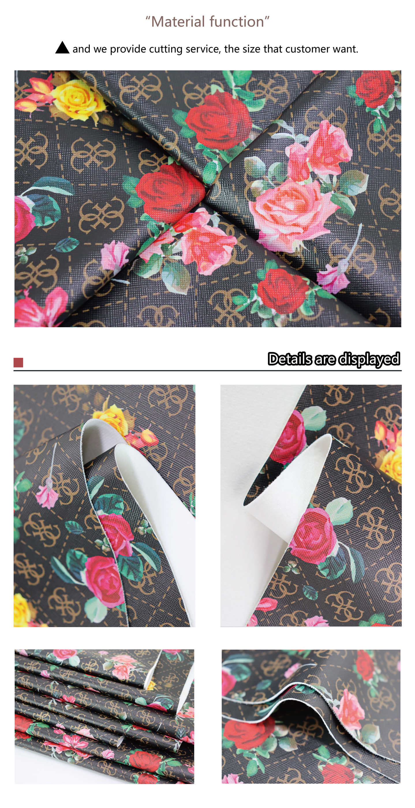 Cigno Leather - Custom Digital Printed PVC PU Leather for Stylish Handbags manufacture
