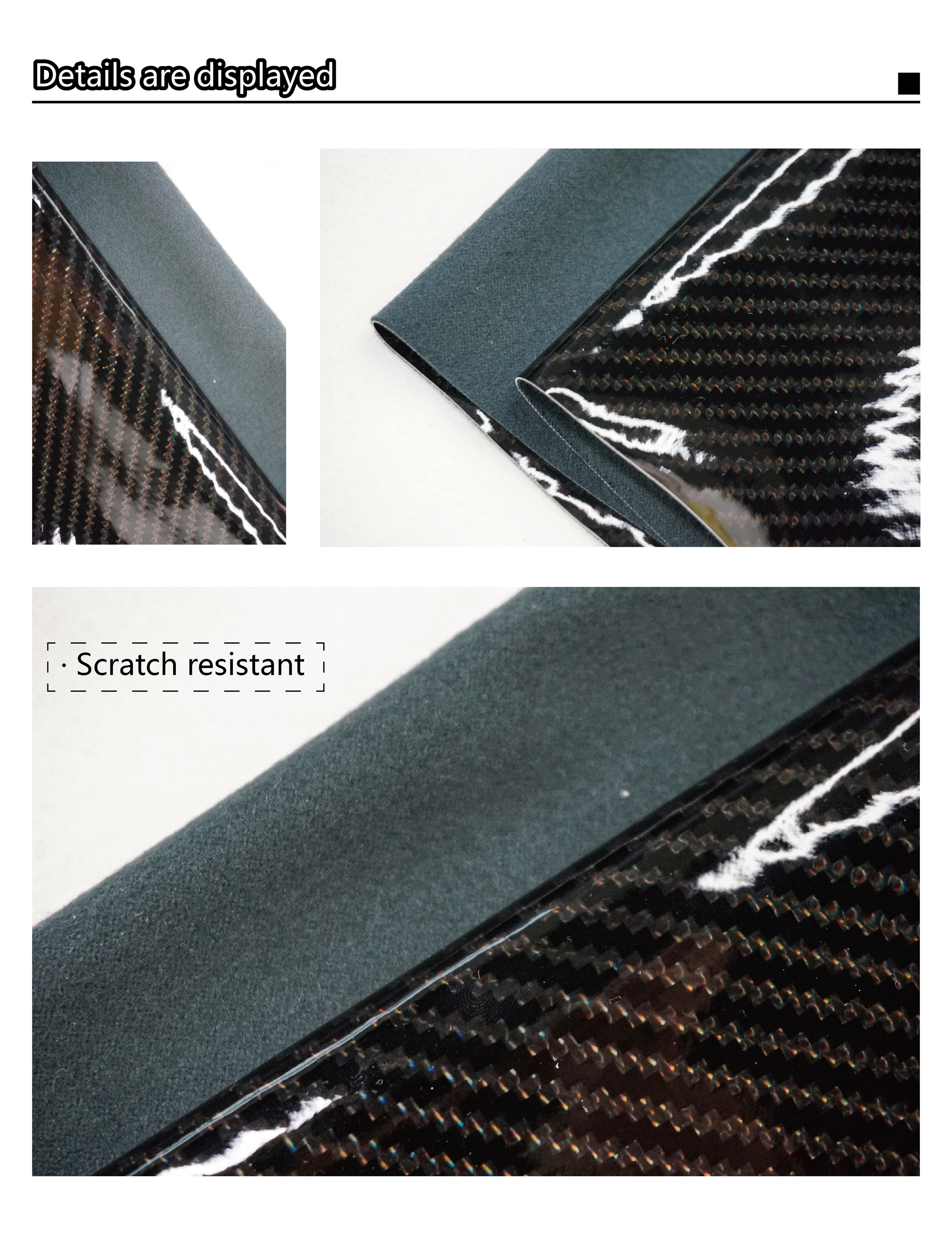 Cigno Leather Exclusive: Free Sample of Laser Carbon Fibre Texture Synthetic Leather - Ideal for Car Upholstery & Pu Faux Leather Fabric manufacture