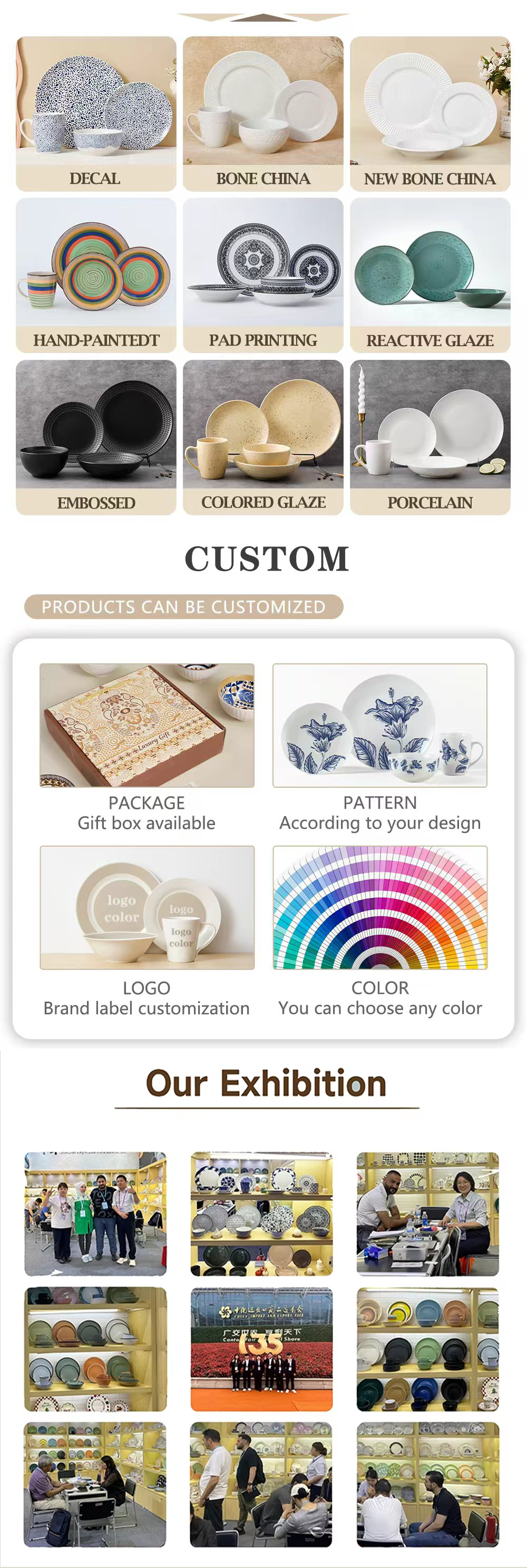 High-end Nordic-style Ceramic Tableware Set Embossed Patterns Dishwasher Safe Sustainable Customizable Restaurant Dinnerware for supplier