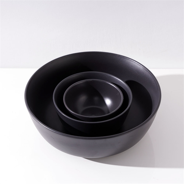 Elevate your dining experience with a black ceramic bowl