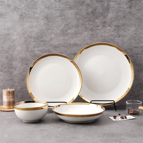 Elevate your dinner parties with a matching porcelain dinnerware set for 6