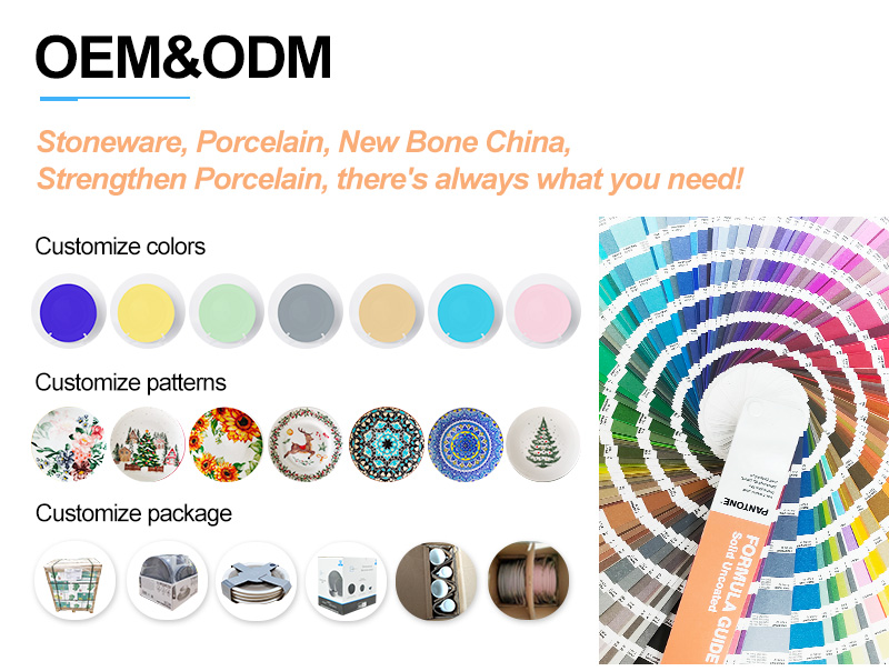 Customizable 18-Piece Printed Ceramic Dinnerware Set and Food Storage Containers for Hotel Restaurant Home Use factory