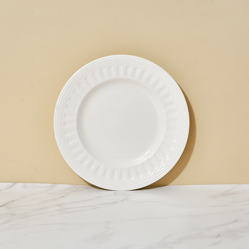 Customizable Quantity Color White Ceramic Tableware Set Minimalist Design Dishwasher Safe High Quality Porcelain for High-End details