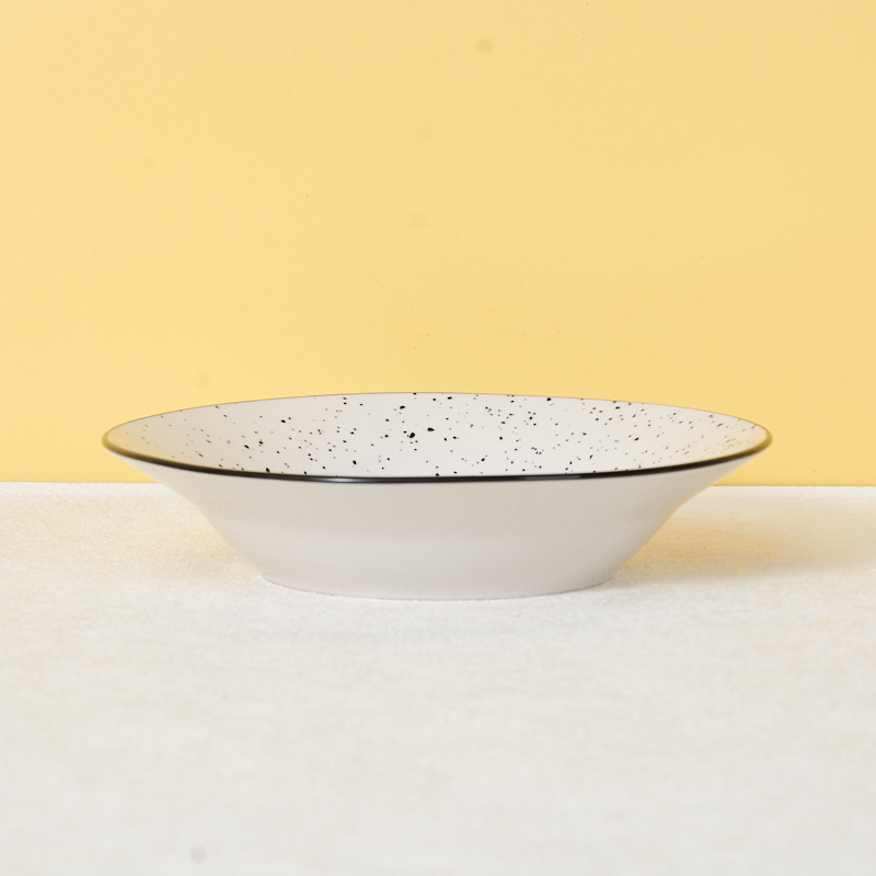Luxury Europe Style White Glazed Porcelain Tableware Sesame Dot Print Daily Household Ceramic Dinnerware Sets for Home Use factory