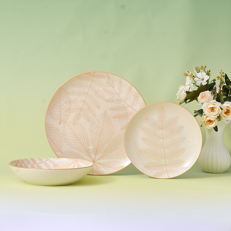 Customizable Printed Eco-Friendly Ceramic Tableware Set Includes Dinner Plate and Dining Food Storage Container factory