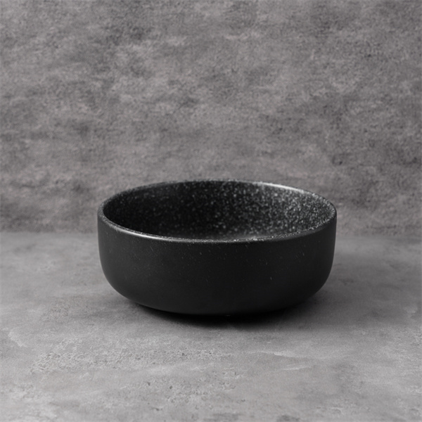 Add a black ceramic bowl to your table setting for a stylish look