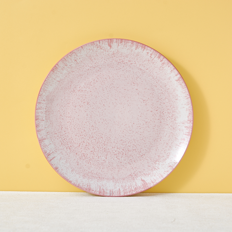 18-Piece Custom Packaged Pink Reactive Glazed Ceramic Dinnerware Set Full Collection Stone Ware Tableware Sample Available details