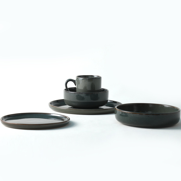 Upgrade your table setting with chic black stoneware