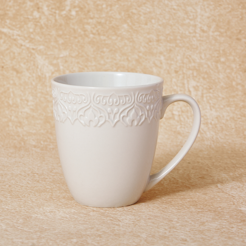 Hot-Selling 16-Piece Customizable Embossed Porcelain Tableware Set White Stoneware Dinner Plate Sets for Hotels details
