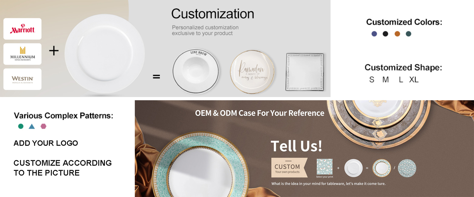 Customizable 18-Piece Printed Ceramic Dinnerware Set and Food Storage Containers for Hotel Restaurant Home Use manufacture