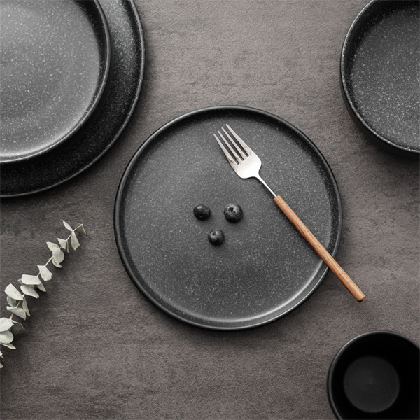 Our black stoneware dinnerware set is dishwasher and microwave safe for your convenience.