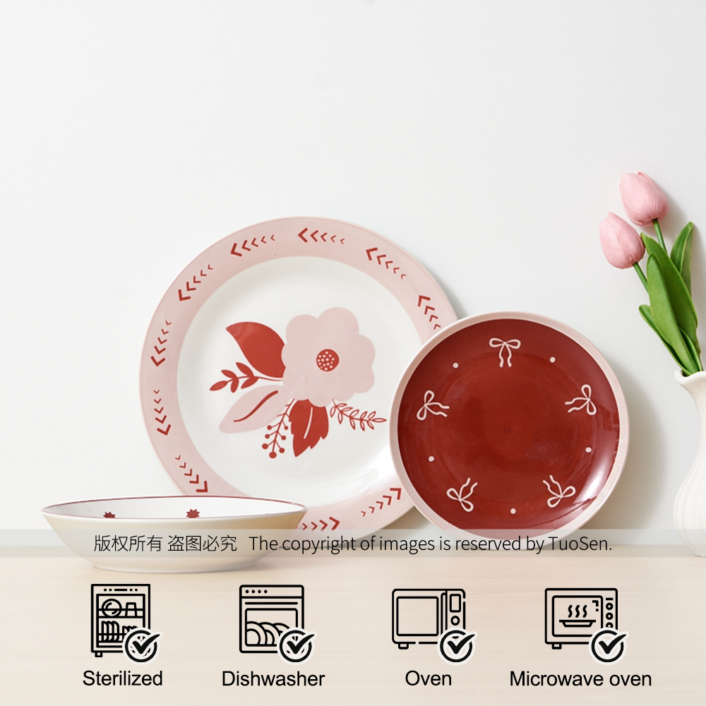 Wholesale Custom Made White Porcelain Ceramic Plates in Various Sizes Suitable for Household Dishwasher Microwave Safe details