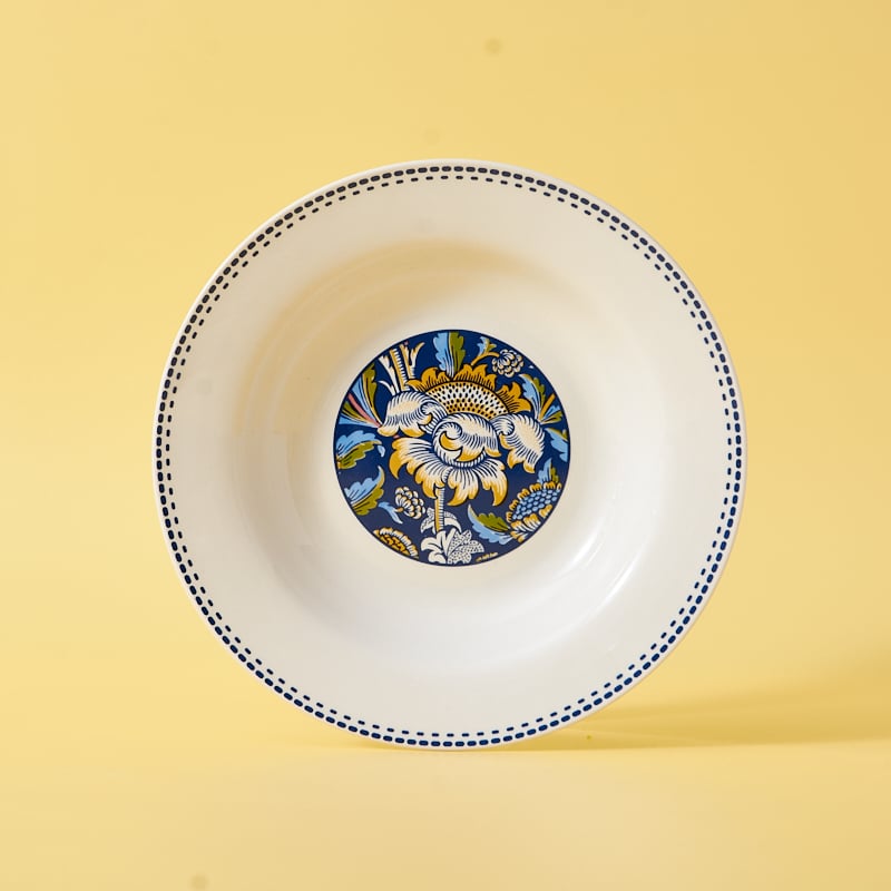 Newly Designed Ceramic Tableware with Green Floral Dinner Plate Patterns Dinnerware Sets for Daily Use manufacture