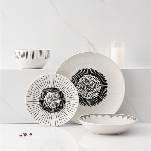 Dine in style with a high-quality dinner porcelain se