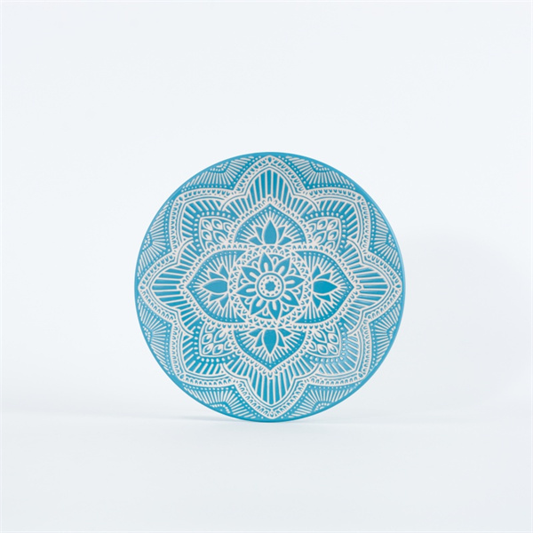 Elevate your dining decor with blue ceramic plates