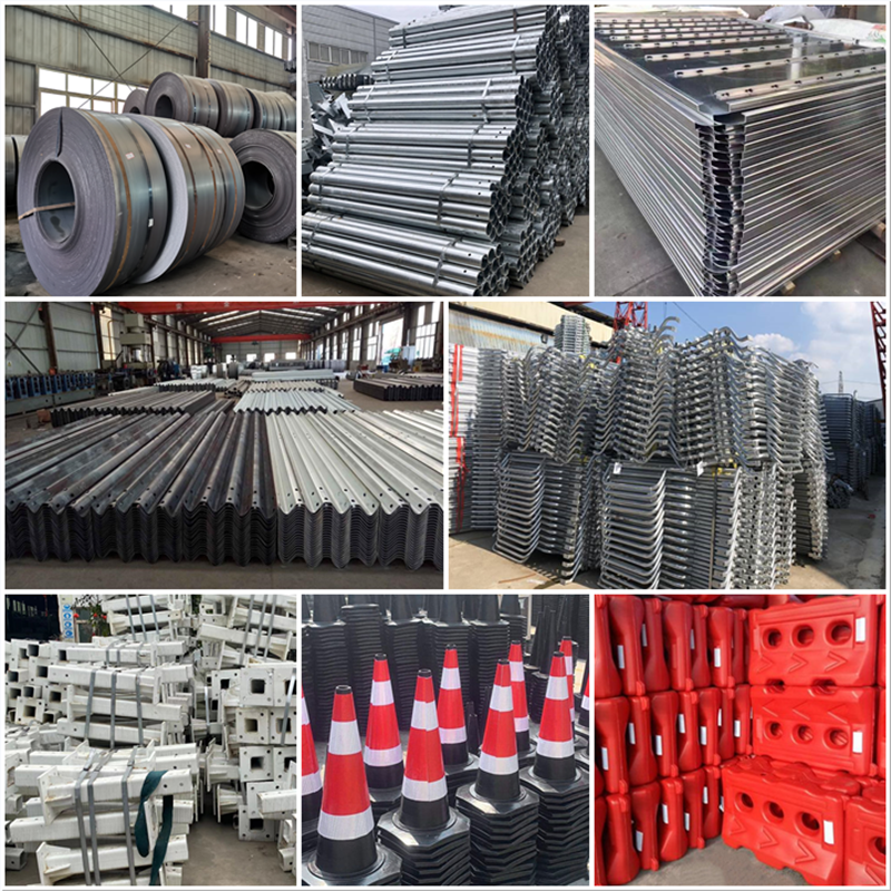 product xzl roadway metal guard rail anti collision galvanized steel w beam crash barrier traffic safety highway guardrail-10