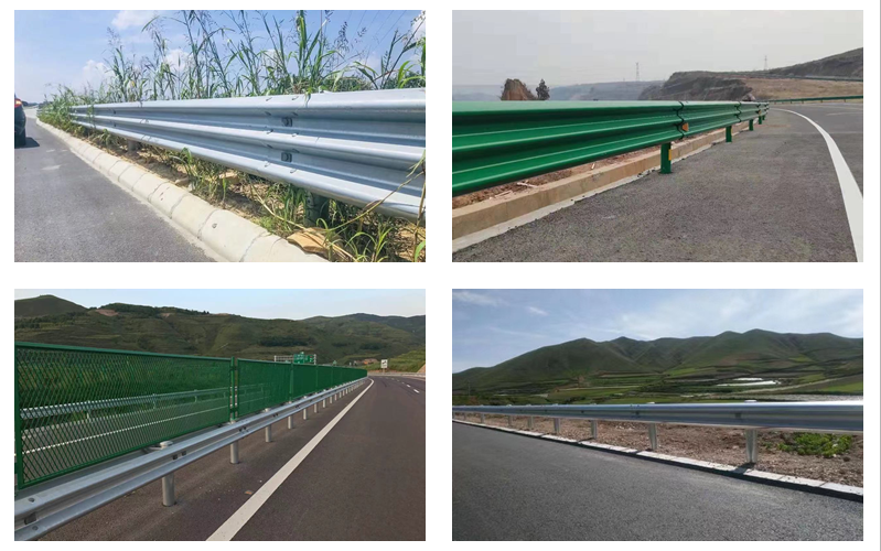product xzl roadway metal guard rail anti collision galvanized steel w beam crash barrier traffic safety highway guardrail-6