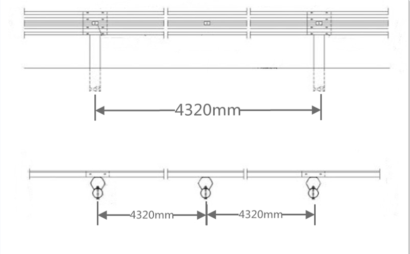 product xzl roadway metal guard rail anti collision galvanized steel w beam crash barrier traffic safety highway guardrail-3