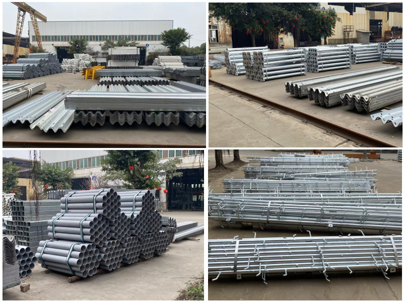 product xzl roadway metal guard rail anti collision galvanized steel w beam crash barrier traffic safety highway guardrail-9