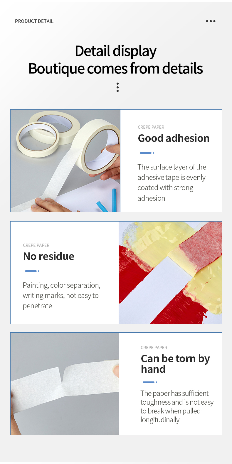 Masking Tape Auto Refinish Automotive Use of Home Decoration Cintas Masking Tape supplier