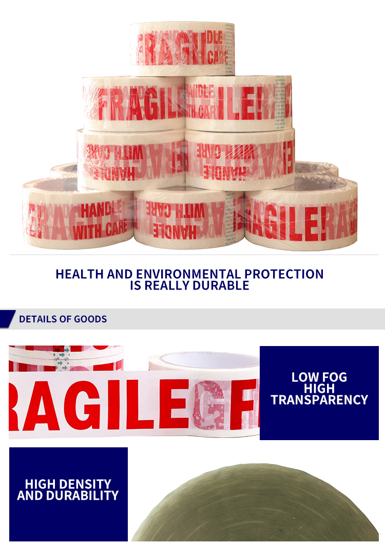 Custom Logo Printed Tape Waterproof BOPP Box Packaging Tape Acrylic Adhesive Hot Melt Water Activated Carton Sealing Tape manufacture