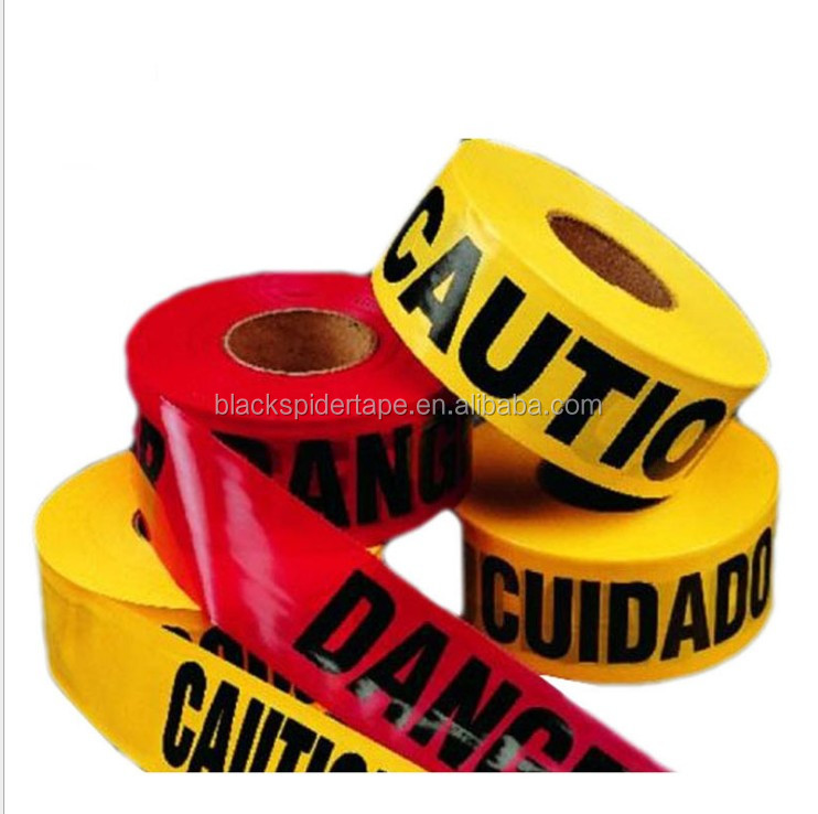 Black Spider PVC  Caution Tape  Floor Road Signaling Tape Security Hazard Mark Warning Tape details
