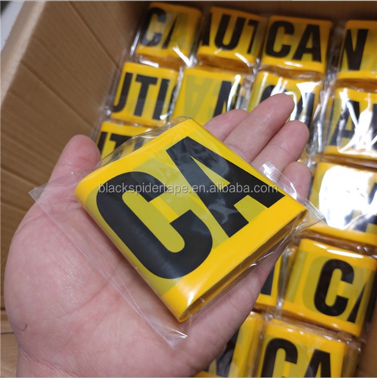 Wholesale Pvc Warning Tape Custom Printed Anti-Scuff Black Yellow Safety Warning Floor Marking Vinyl Tape supplier