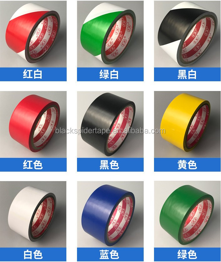 Wholesale Pvc Warning Tape Custom Printed Anti-Scuff Black Yellow Safety Warning Floor Marking Vinyl Tape supplier