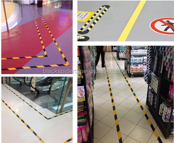 Wholesale PVC  Warning  Self Barrier Adhesive Tape  Road Floor Marking Caution Tape factory