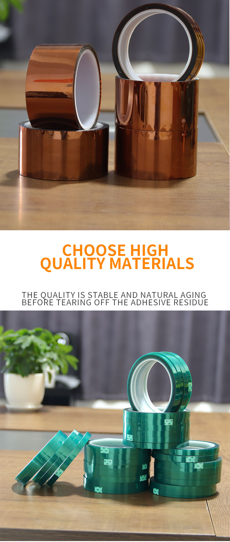 High Temperature Resistant  Polyimide Tape Single Side Adhesive for Masking,Soldering details