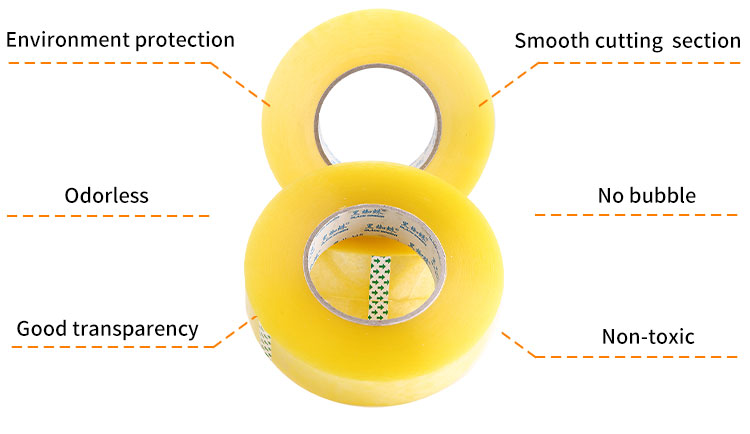 48mm 48mic 30m Transparent clear Wholesale Price Custom Strong Adhesive Carton Package Shipping Sealing Bopp Packing Tape manufacture
