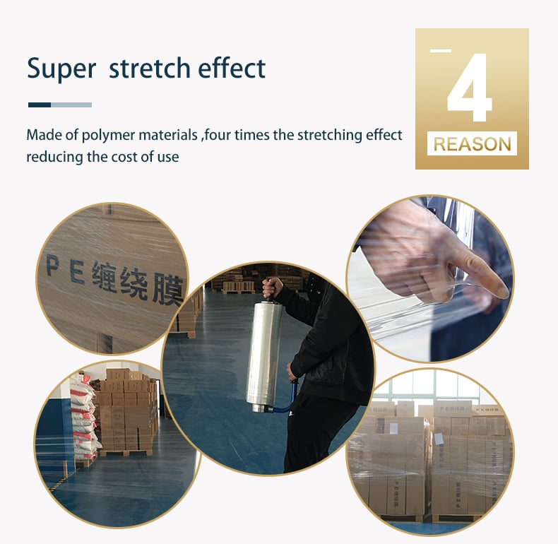 High Quality Strech Wrapping Cling Film Wrap Plastic PE Wrapping Film Pallet Stretch Film for Packaging manufacture
