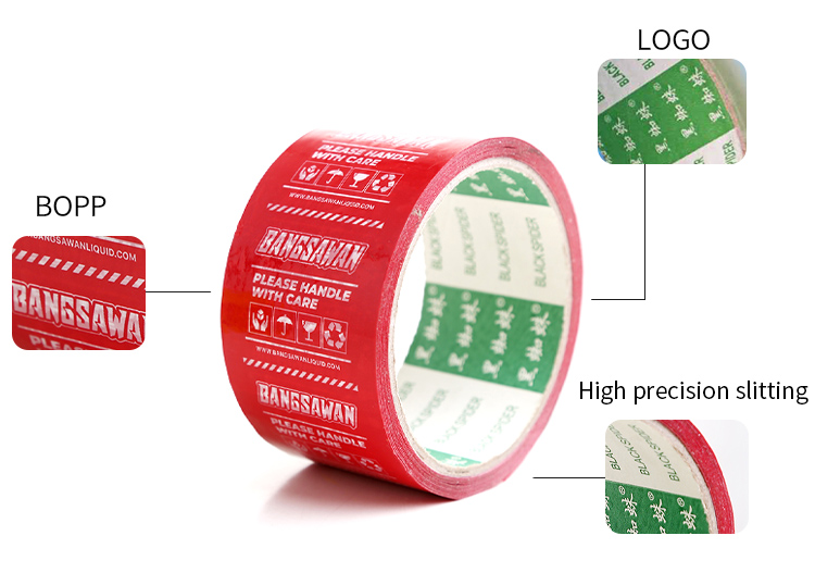 Custom Printed clear Plastic Wrap Tapes with logo Shipping Box Packaging Tape factory