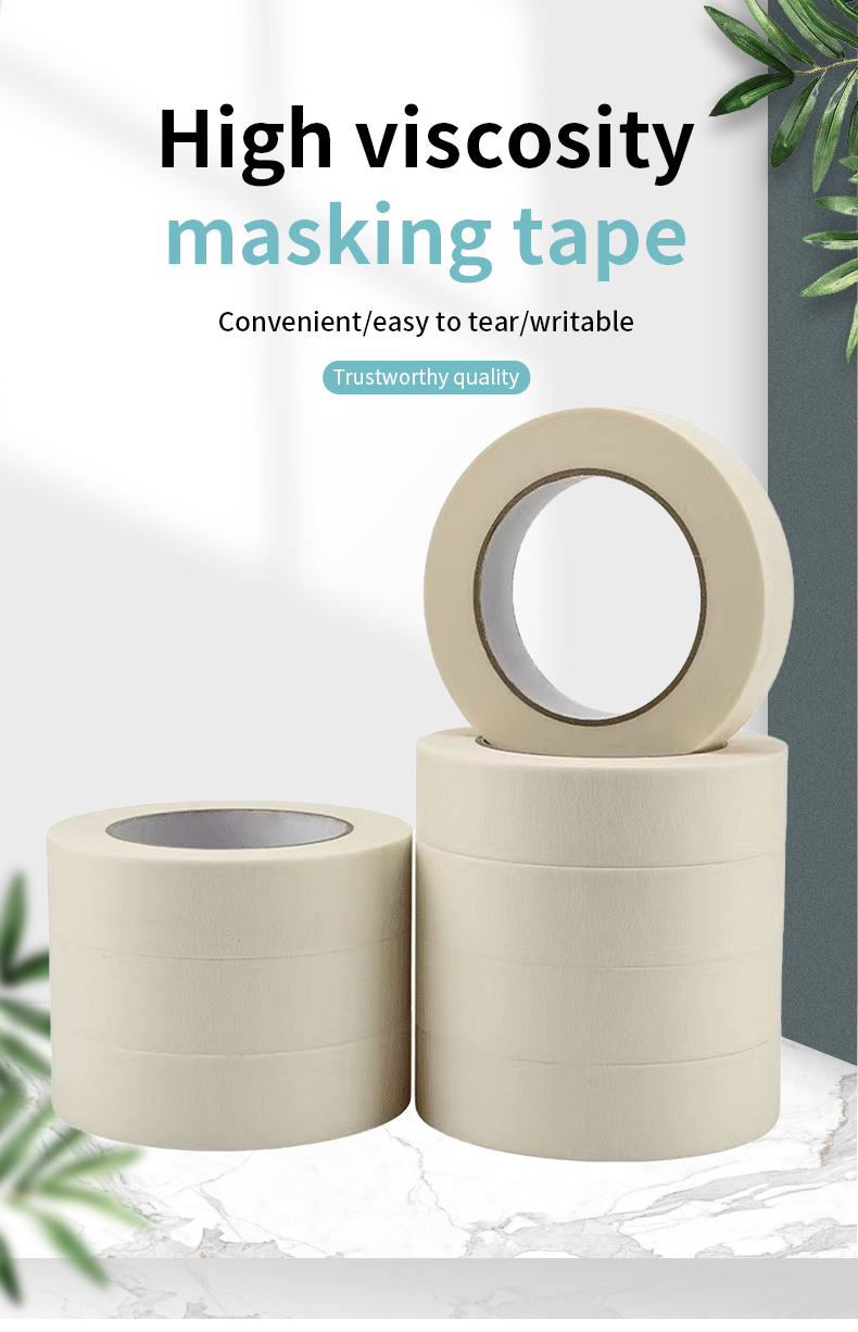 Custom Size  Strong Adhesive Auto Refinish Paint No Glue Left  Masking  Painters Tape factory