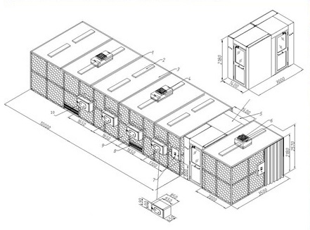 Modular PVC Vinyl Soft Wall Cleanroom Enclosure Cabin Portable Prefabricated Clean Booth Clean Room details