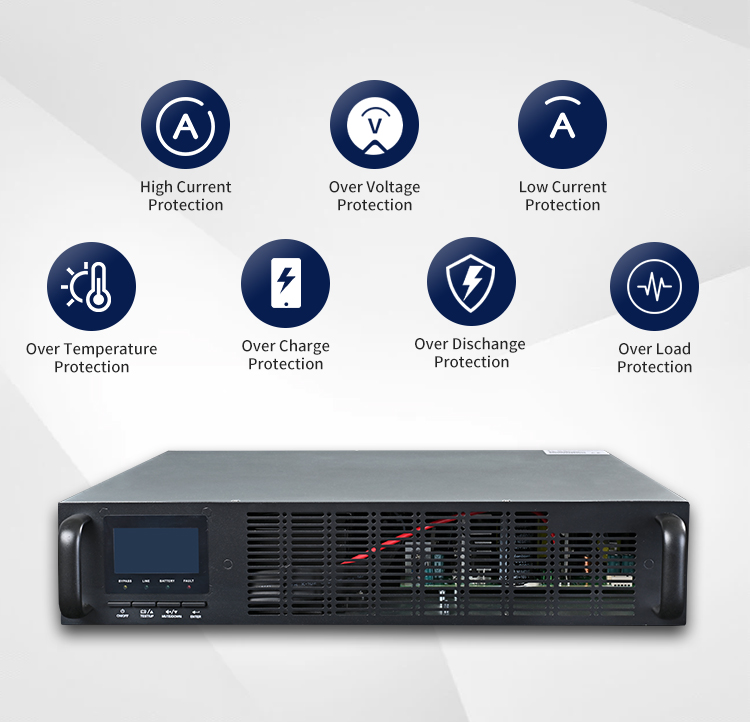 High Frequency Rack Mounted UPS Power Online Three Phase UPS WTHD Supplies manufacture