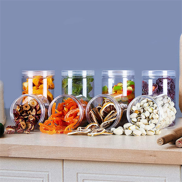 Organize your bathroom with the help of stackable plastic jars