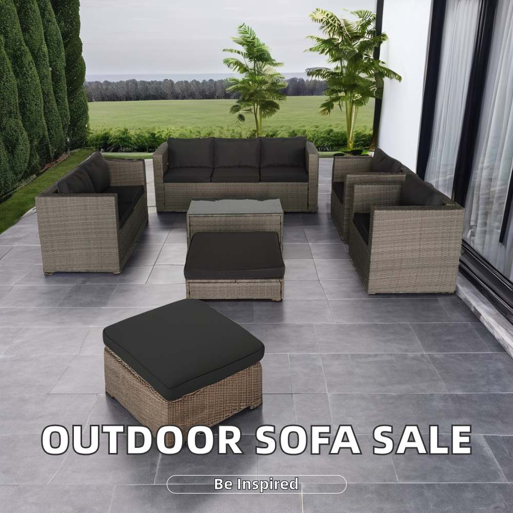 product modern style outdoor rattan wicker sofa set hot sale for hotels parks courtyards for garden use-1