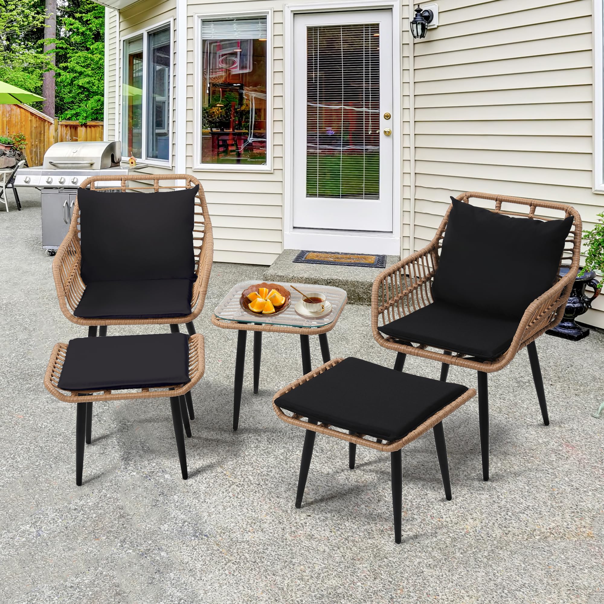 product outdoor wicker garden outdoor furniture with footrest chair furniture-2