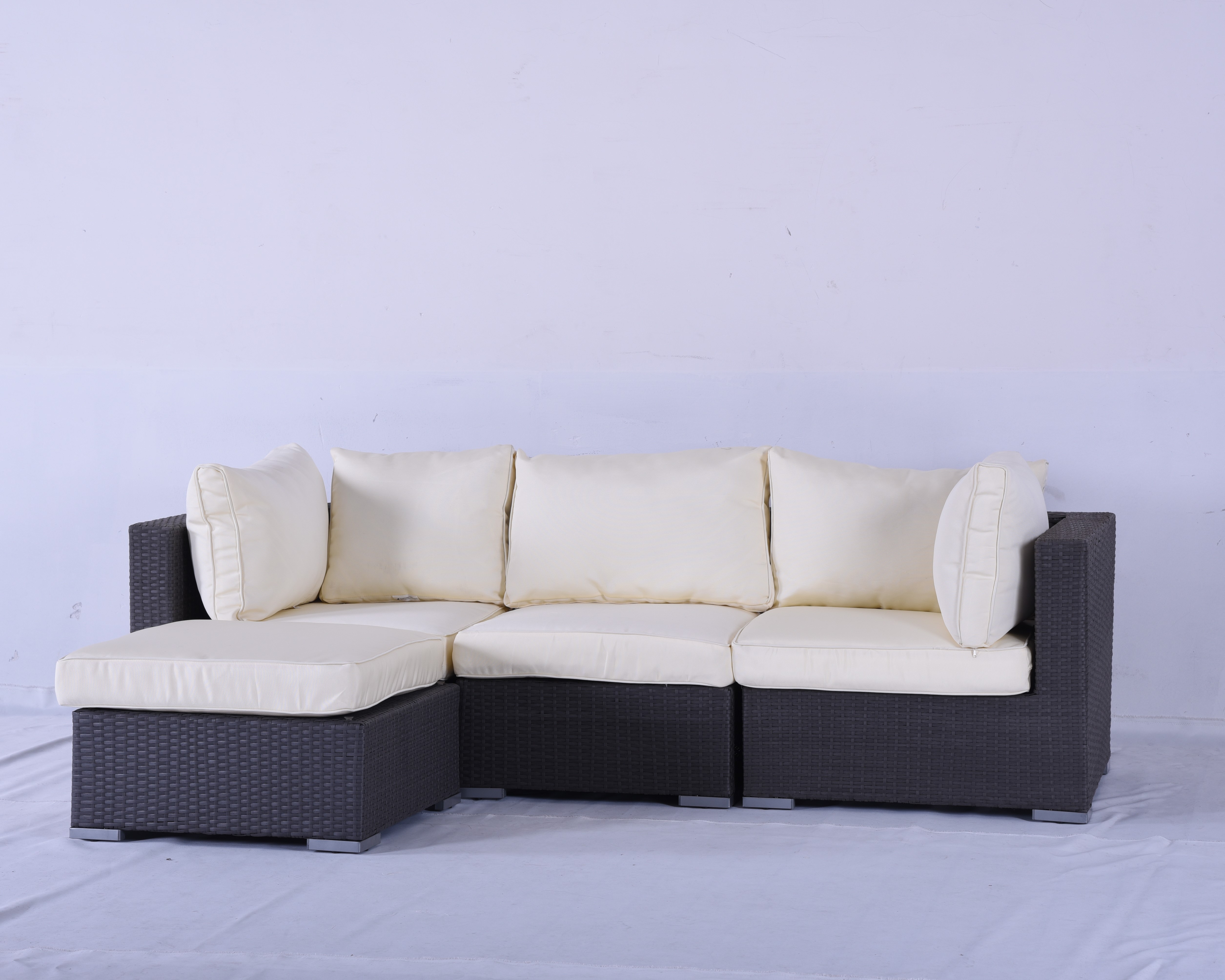 product 5pcs corner sofa sets garden sets rattan luxury outdoor garden aluminum sofa set furniture-0