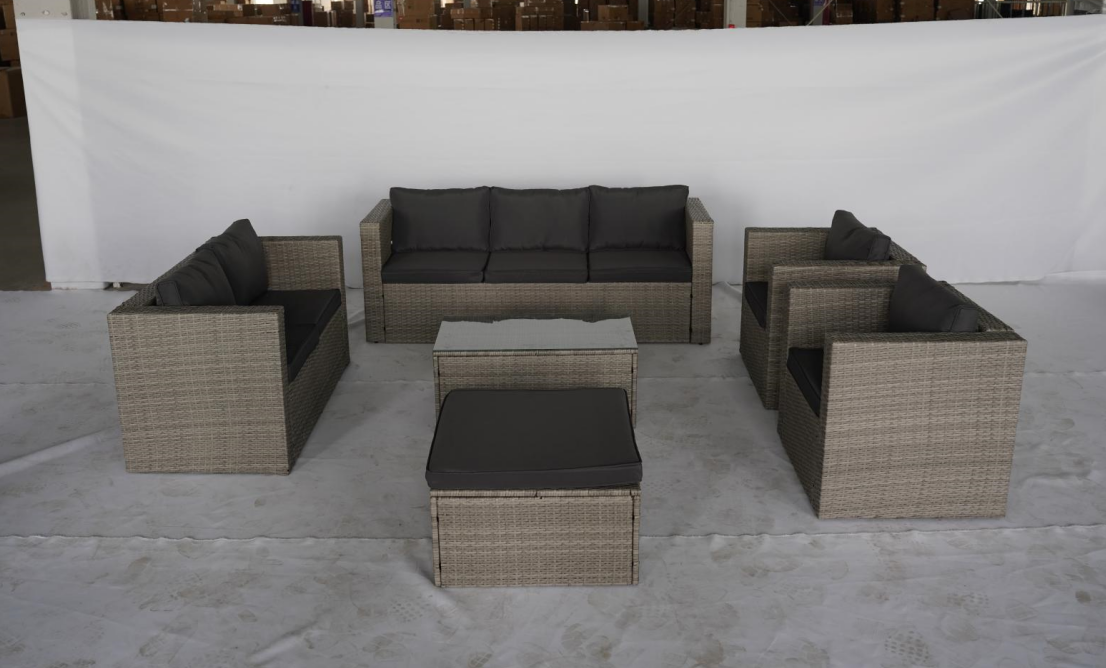 product modern style outdoor rattan wicker sofa set hot sale for hotels parks courtyards for garden use-0