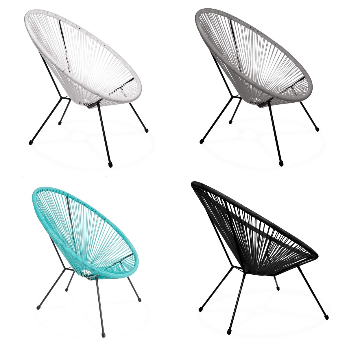 product low seat lounge bistro set open weave wicker small seating set plastic rope 1 chair-0