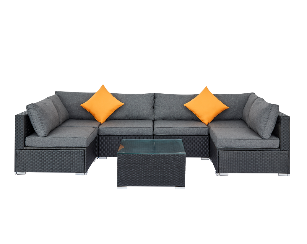product modern luxury hotel outdoor patio balcony teak weave wicker leisure sofa garden furniture set for courtyard living room villa-0