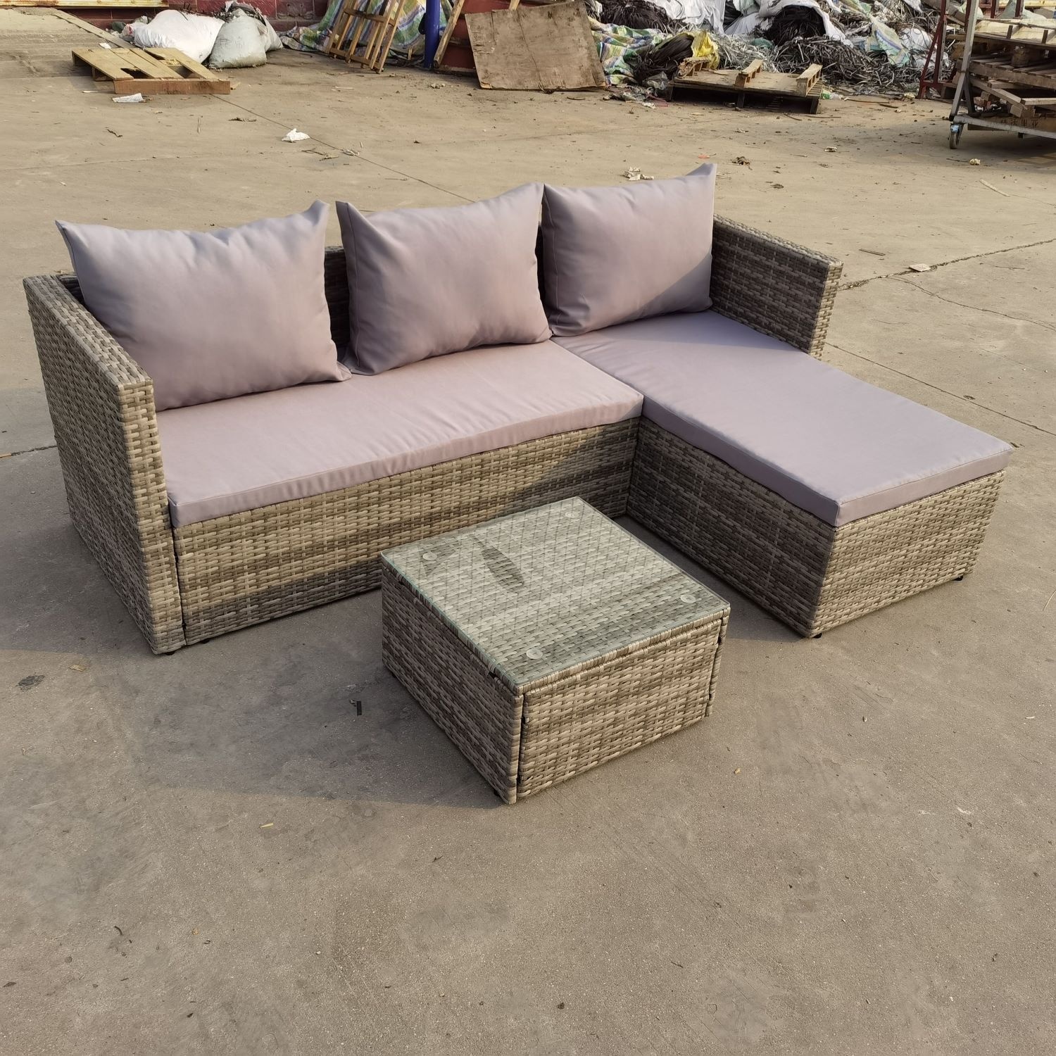 product classic modern rattan outdoor sofa lounger economical iron frame furniture for garden hotels and malls-2