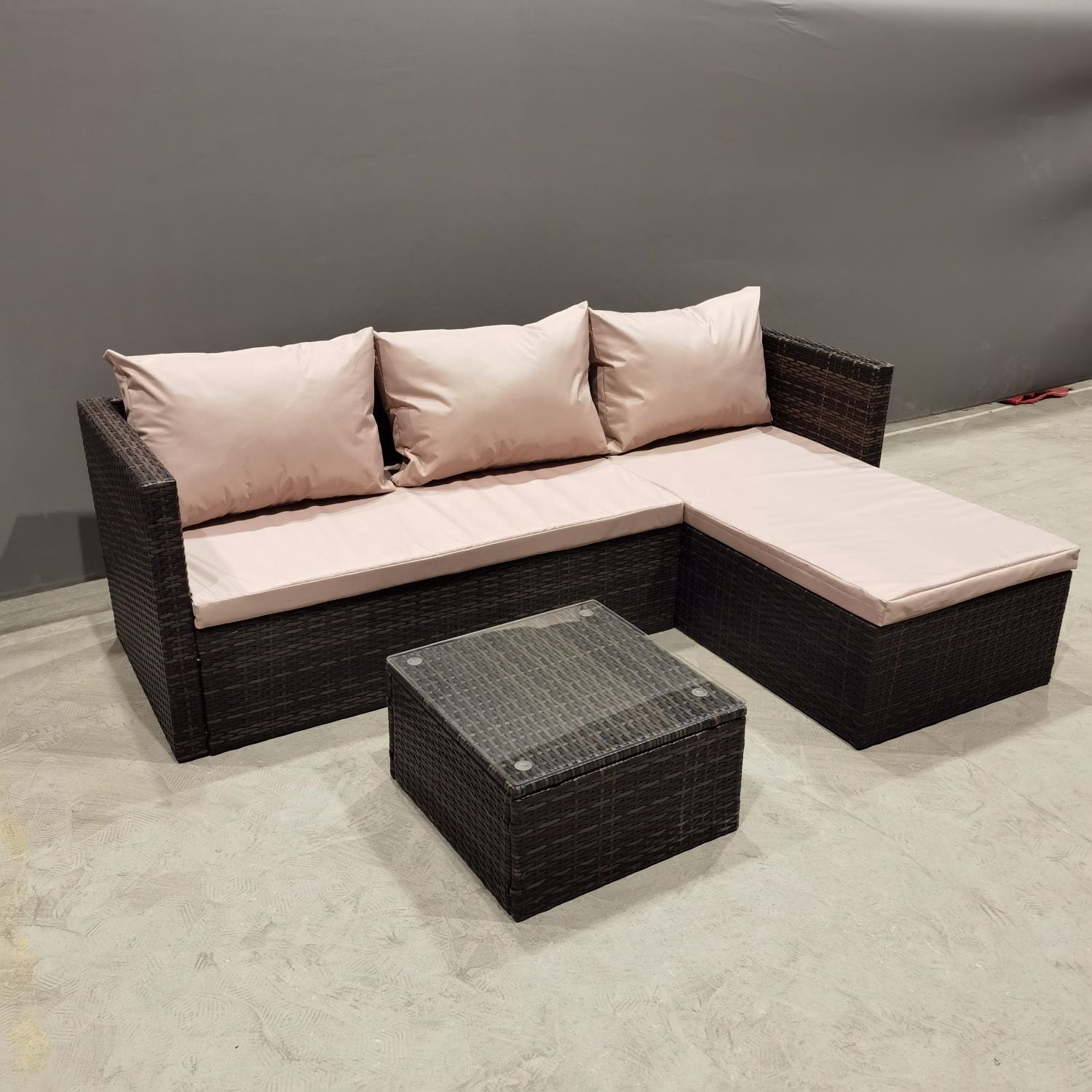 product contemporary classic modern rattan outdoor sofa steel frame furniture for garden park living room or mall deck use-0