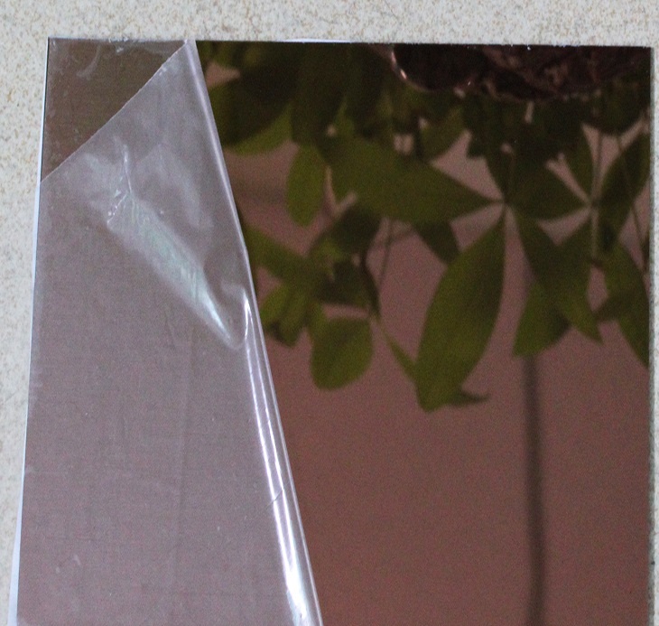 Rose Gold Silver Acrylic Self Adhesive Mirror Sheet manufacture