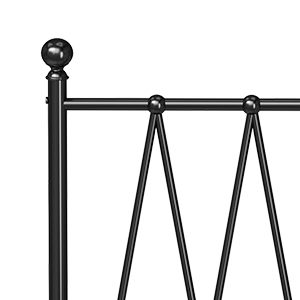 Matte Black Single Size Bed Frame with Heavy-Duty Metal Slats Modern Design for Bedroom Easy Assembly & No Box Spring Needed supplier