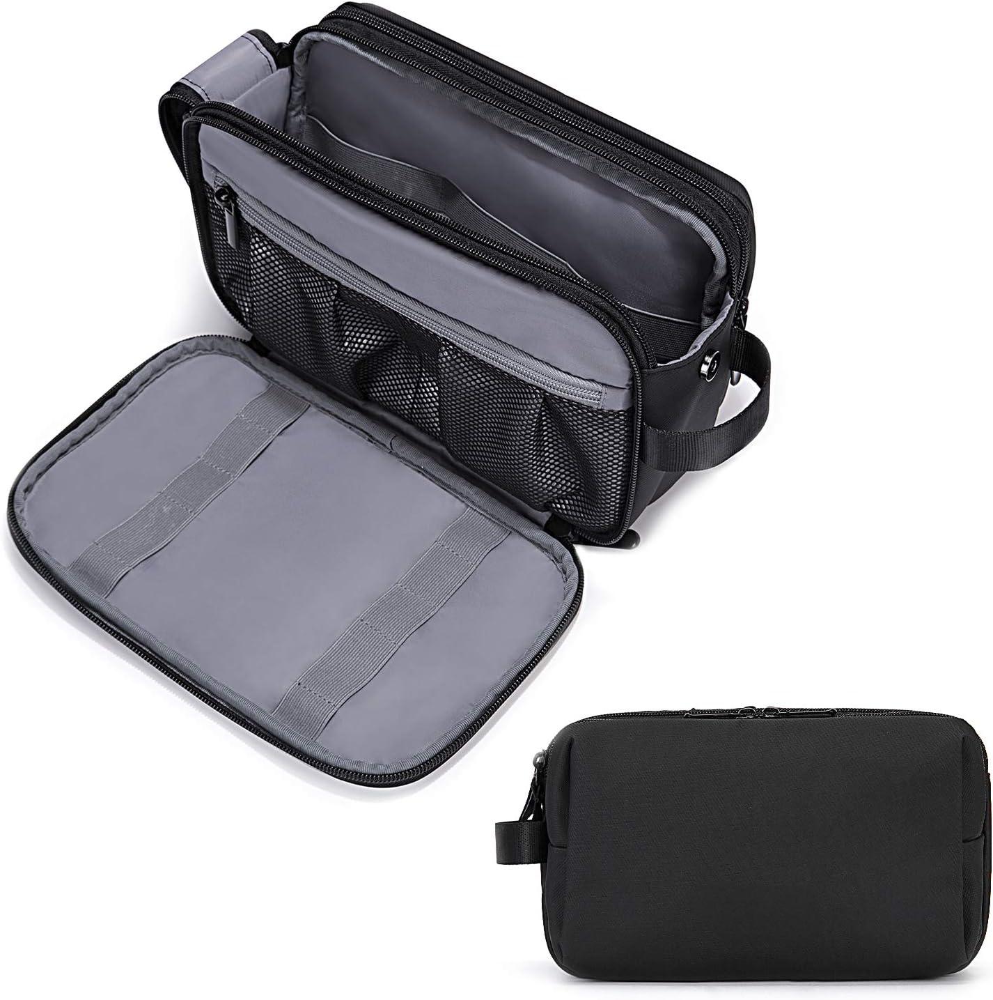 Customizable Nylon Waterproof Shaving Toiletries Cosmetic Bags Zipper Travel Shower Organizer for Men Women Customizable Logo details