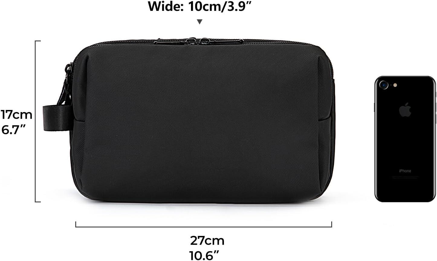 Customizable Nylon Waterproof Shaving Toiletries Cosmetic Bags Zipper Travel Shower Organizer for Men Women Customizable Logo factory